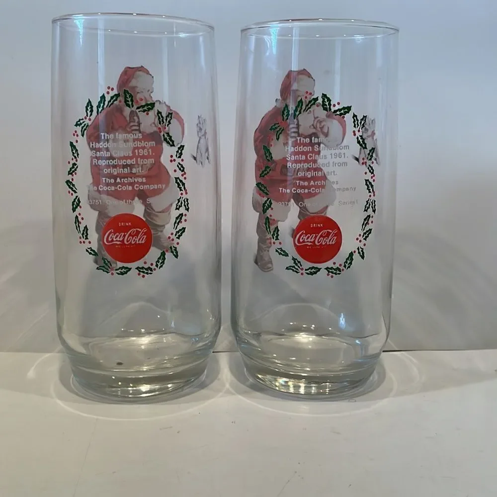 COCA COLA Santa Claus Drinking Glass 